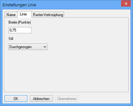 Anmerkungen auf Folien - Kontextmenü Linie